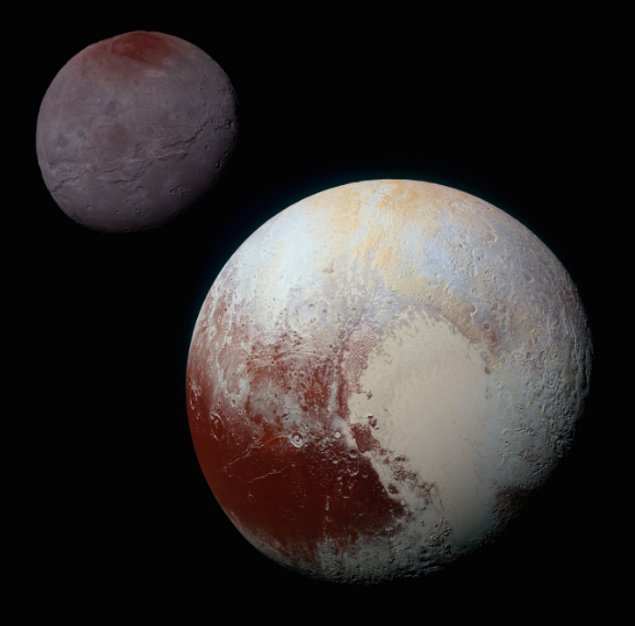 Pluto med sin strste mne, Charon