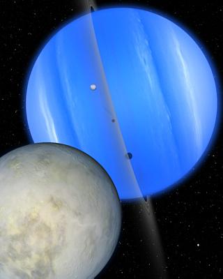 Uranus med en mne